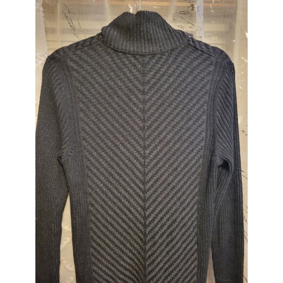 Eddie Bauer Sweater Zip Cotton Long Cardigan Womens L Grandma Preppy Teacher - Picture 6 of 16